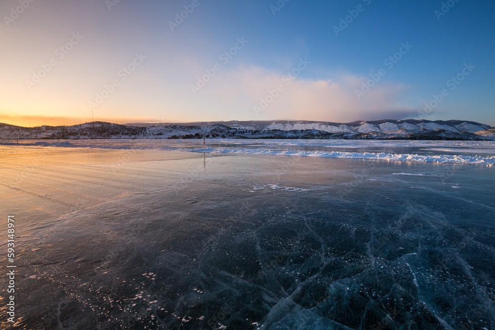 Fototapeta premium Ice of Lake Baikal