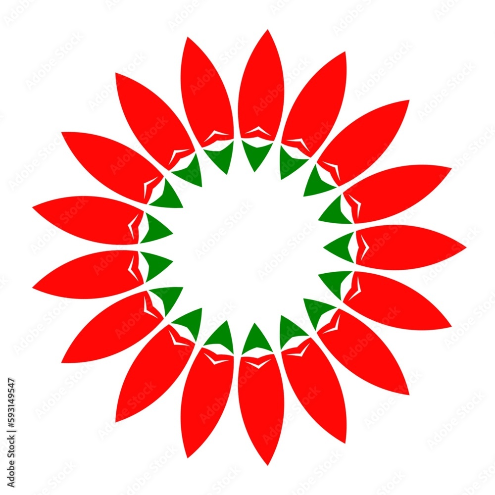 Mandala flower simple decoration for element design in red color Mandala flower simple decoration for element design in red color