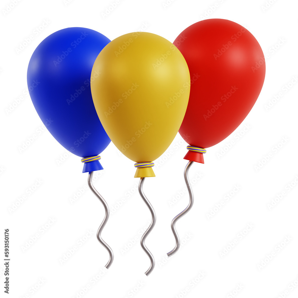 3d happy birthday related icon, happy anniversary and celebration illustration element