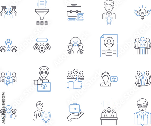 Proptech outline icons collection. Proptech, Real Estate, Innovation, Technology, AI, Digital, Automation vector and illustration concept set. Blockchain, AR/VR, Leasing linear signs