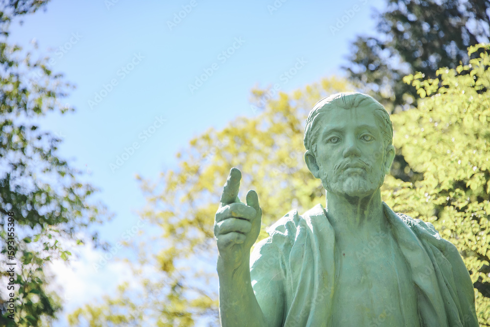 松平郷にある松平親氏公の銅像
