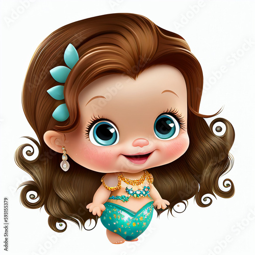 cute baby mermaid