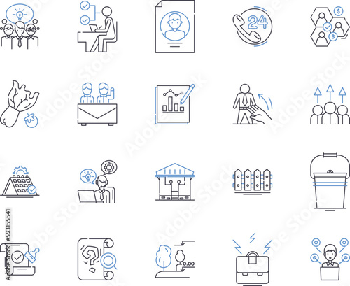 Farming sector outline icons collection. Farming, Sector, Agriculture, Crops, Production, Harvest, Tillage vector and illustration concept set. Irrigation, Sowing, Processing linear signs