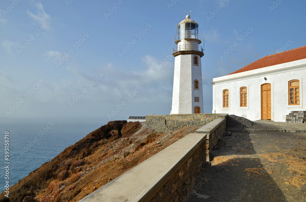 Lighthouse Fontes Pereira de Melo on Ponta de Tumbo after restoration.