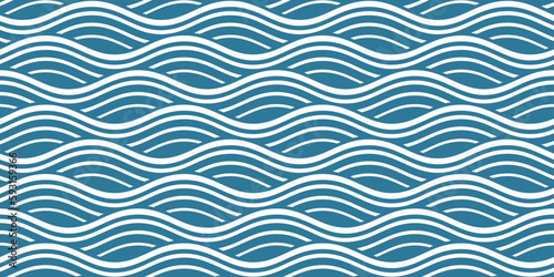 Seamless pattern with waves