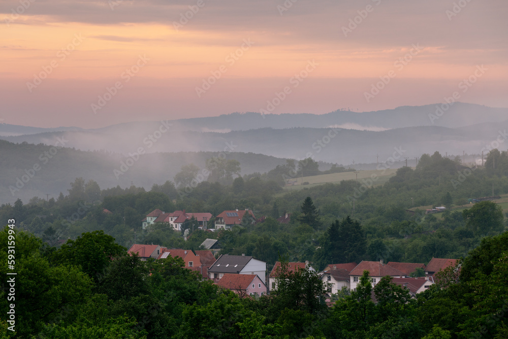 Komna village in Moravia, Czech Republic.