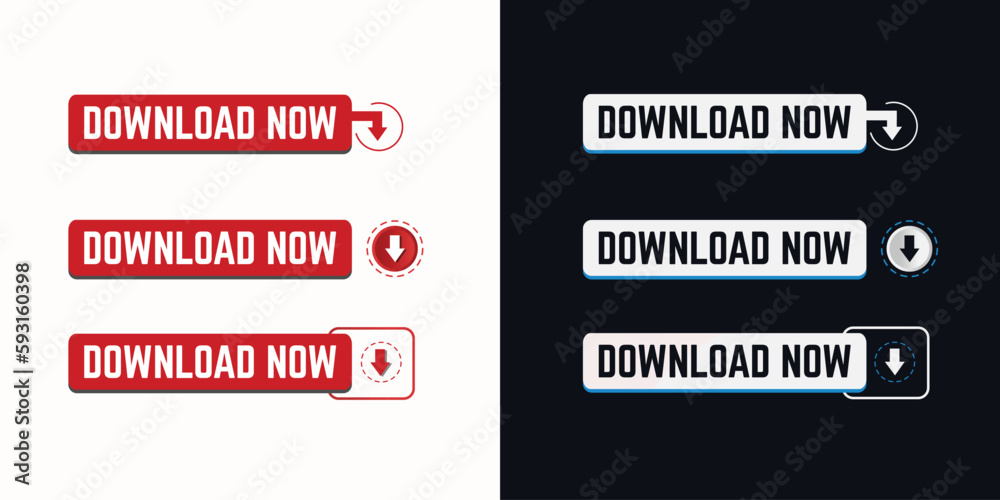 Download now buttons icons design free vector Download now buttons icons design free vector