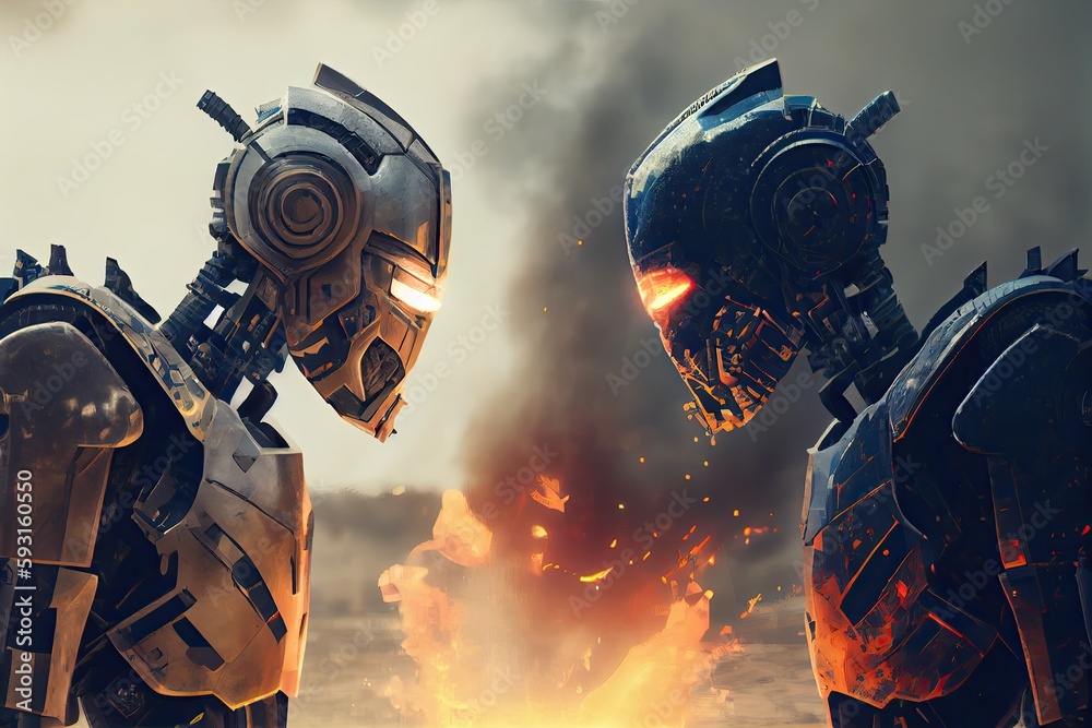 Two robots fighting store