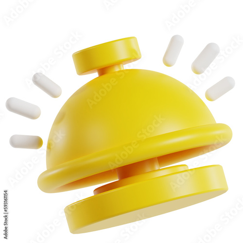 3d bell hotel illustration