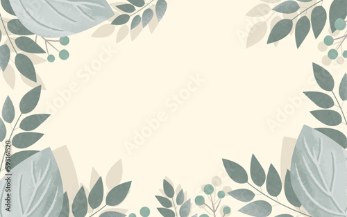 vector hand painted watercolor leaves