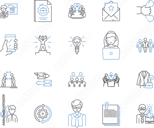 Lean startup outline icons collection. lean, startup, agile, methodology, business, iterative, product vector and illustration concept set. development, holistic, customer linear signs
