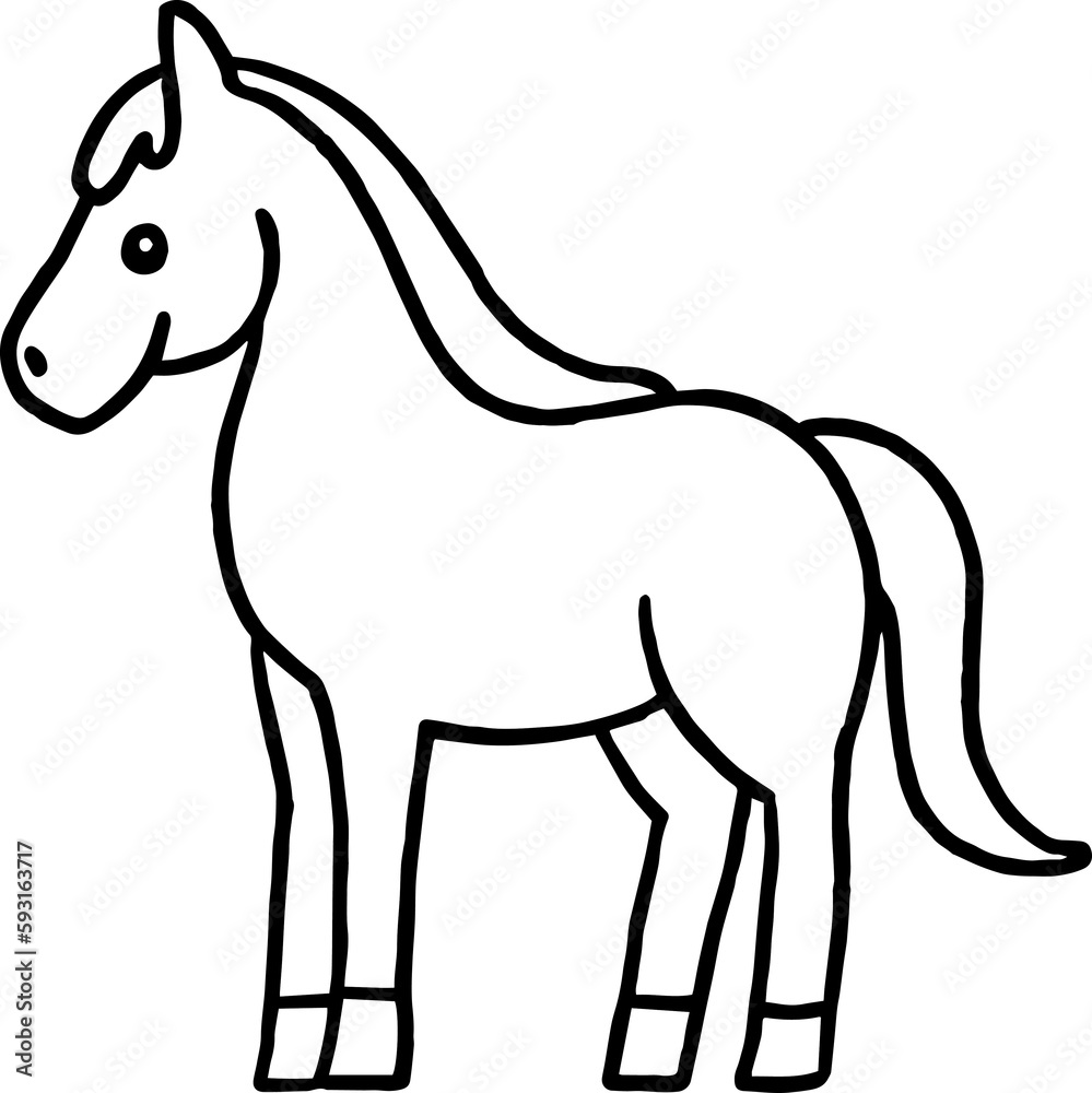 horse coloring outline