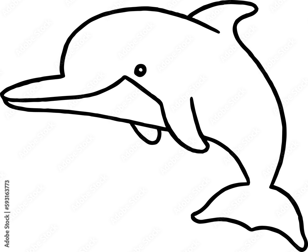pink dolphin coloring outline pink dolphin coloring outline