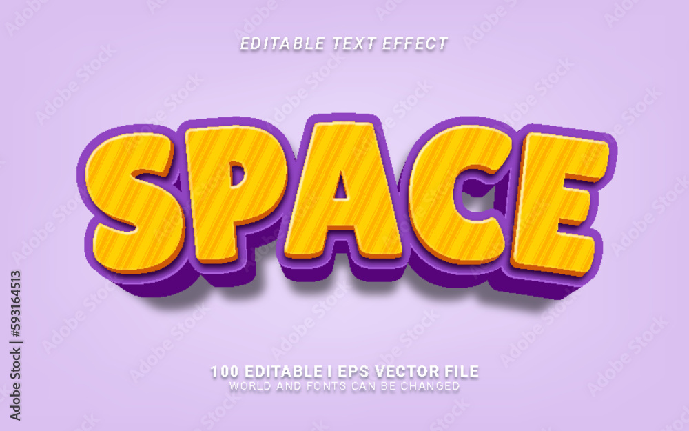 space editable text effect space editable text effect