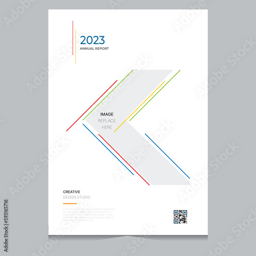 Cover design for annual report and business catalog, magazine, flyer or booklet. Brochure template layout. A4 cover vector EPS-10

