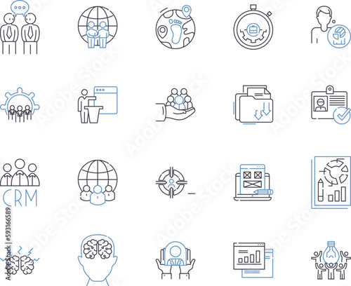 Supply chain team outline icons collection. Supply, chain, team, procurement, logistics, inventory, operations vector and illustration concept set. management, planning, distribution linear signs