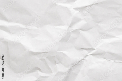 Abstract white crumpled and creased recycle paper texture background