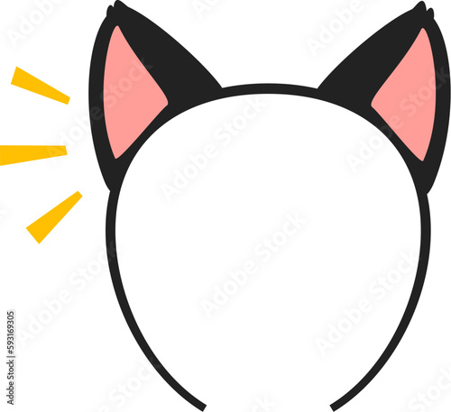 猫の耳の形のカチューシャ