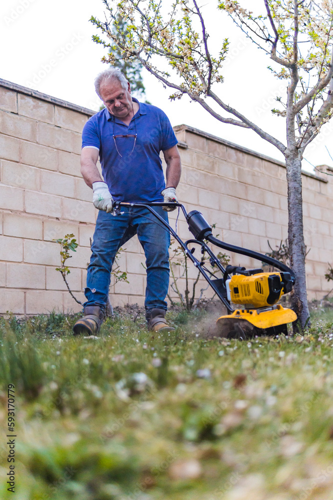 stock photo of man working in the garden stock photo of man working in the garden