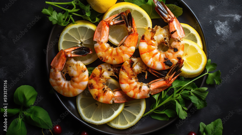 Grilled Shrimp Delight - Generative AI Grilled Shrimp Delight - Generative AI