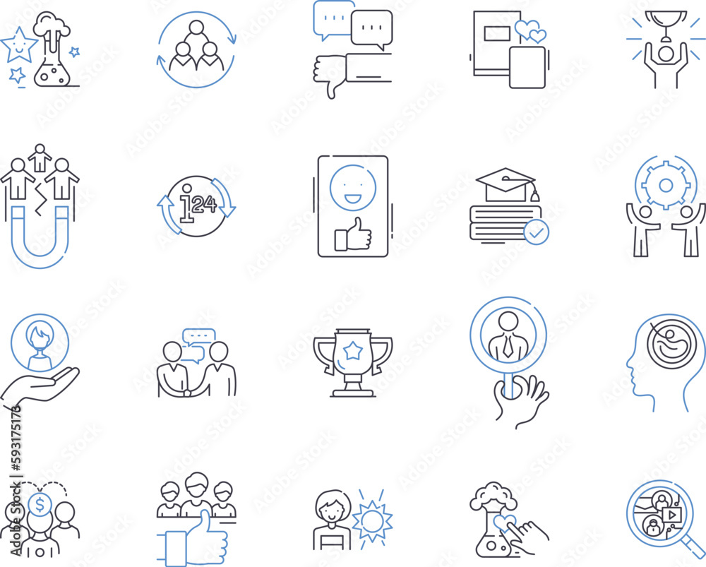 Training and business outline icons collection. Training, Business, Coaching, Education, Development, Workshop, Learning vector and illustration concept set. Courses, Consulting, Facilitation linear Training and business outline icons collection. Training, Business, Coaching, Education, Development, Workshop, Learning vector and illustration concept set. Courses, Consulting, Facilitation linear