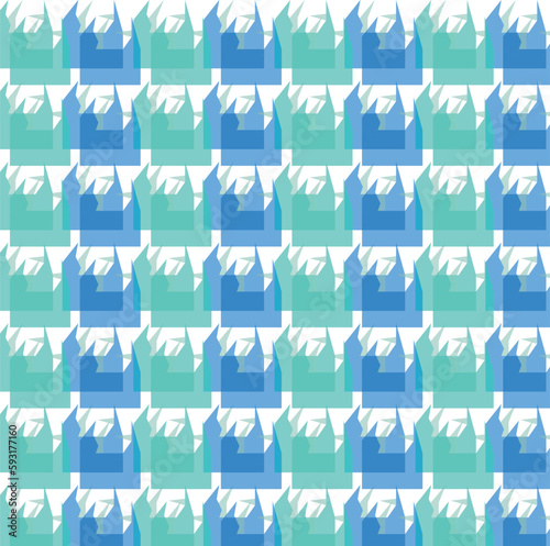 Volumetric geometric texture with sharp shapes.