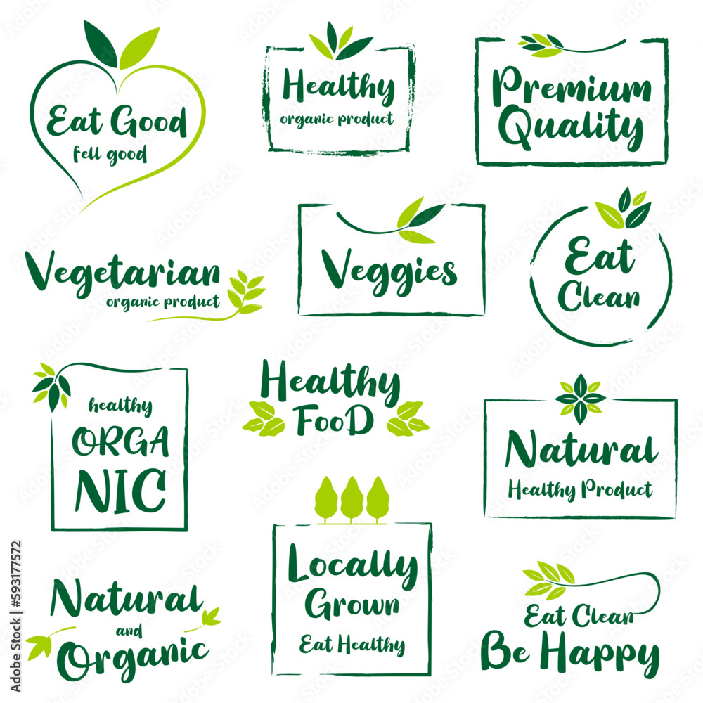 Fototapeta premium Organic food, natural product, healthy life and farm fresh for food and drink promotion.
