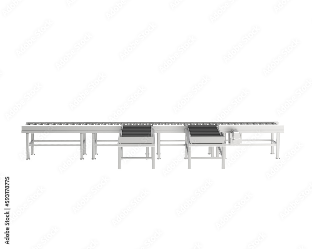 Conveyor belt isolated on transparent background. 3d rendering - illustration Conveyor belt isolated on transparent background. 3d rendering - illustration