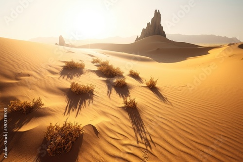 a desert-themed scenic setting. Generative AI