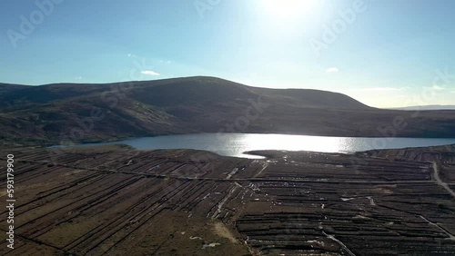 Aerial view of Lough Lagha by Gortahork in County Donegal, Republic of Ireland - Used for drinking water supply photo