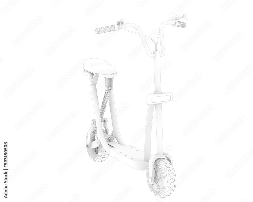Electric scooter isolated on transparent background. 3d rendering - illustration Electric scooter isolated on transparent background. 3d rendering - illustration