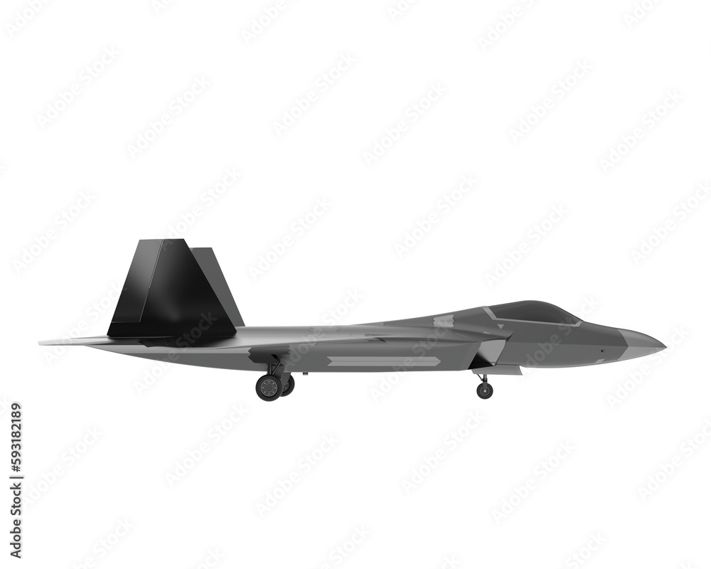 Fighter aircraft isolated on transparent background. 3d rendering - illustration Fighter aircraft isolated on transparent background. 3d rendering - illustration