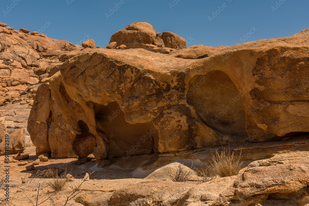 granite rock formations at the Spitzkoppe in Namibia