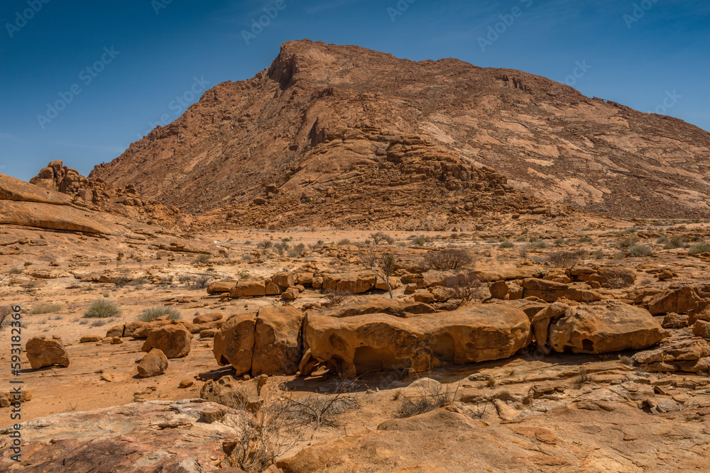 granite rock formations at the Spitzkoppe in Namibia