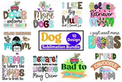 Dog Retro Design Bundle