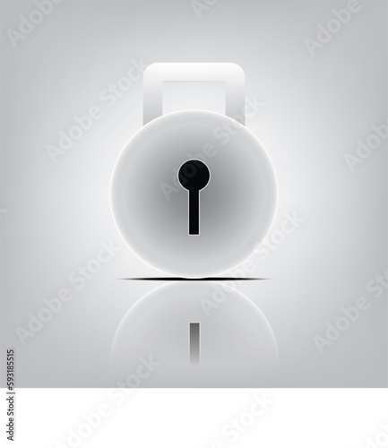 key lock with gradient reflect