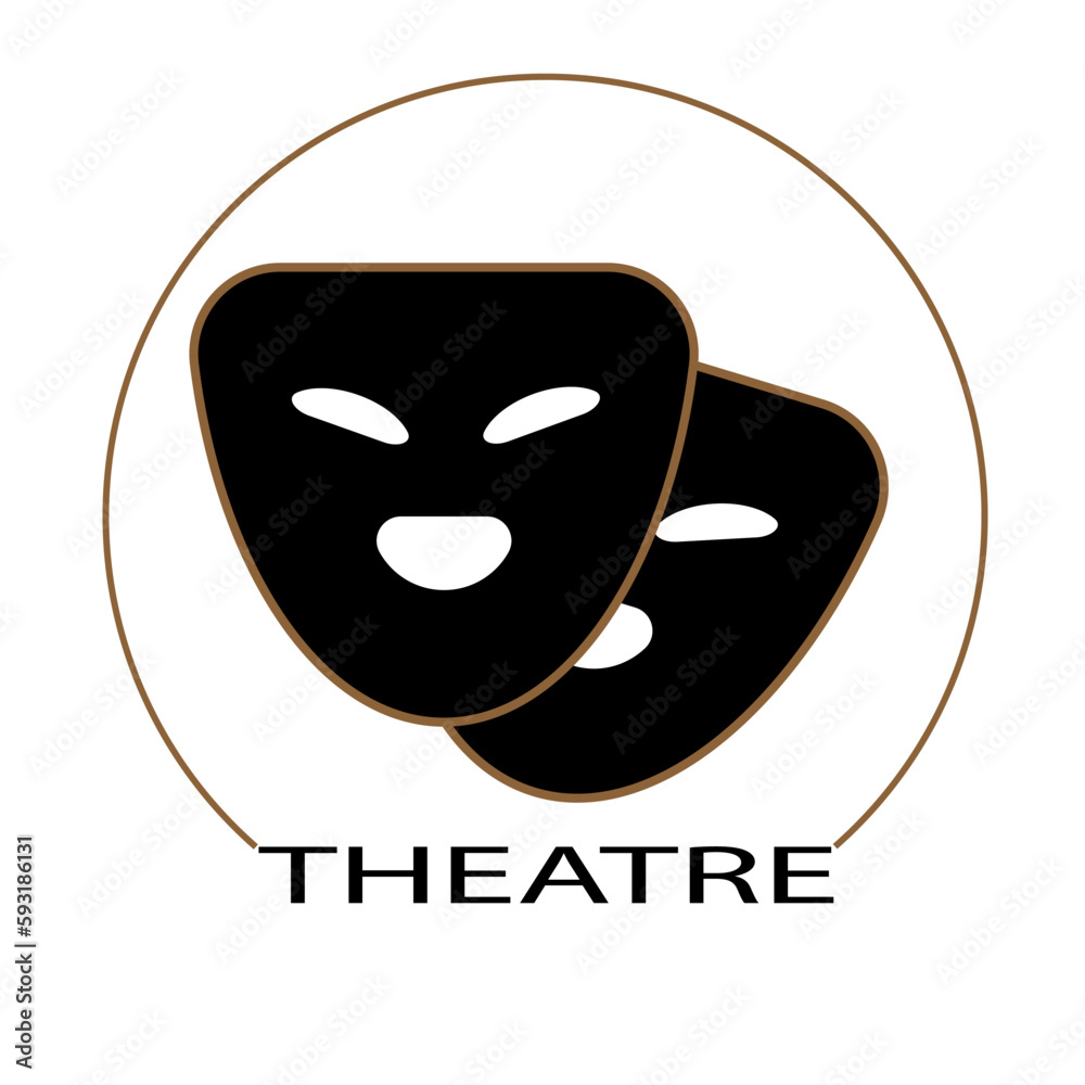 Masquerade vector icon on white background. Theatre mask icon Masquerade vector icon on white background. Theatre mask icon