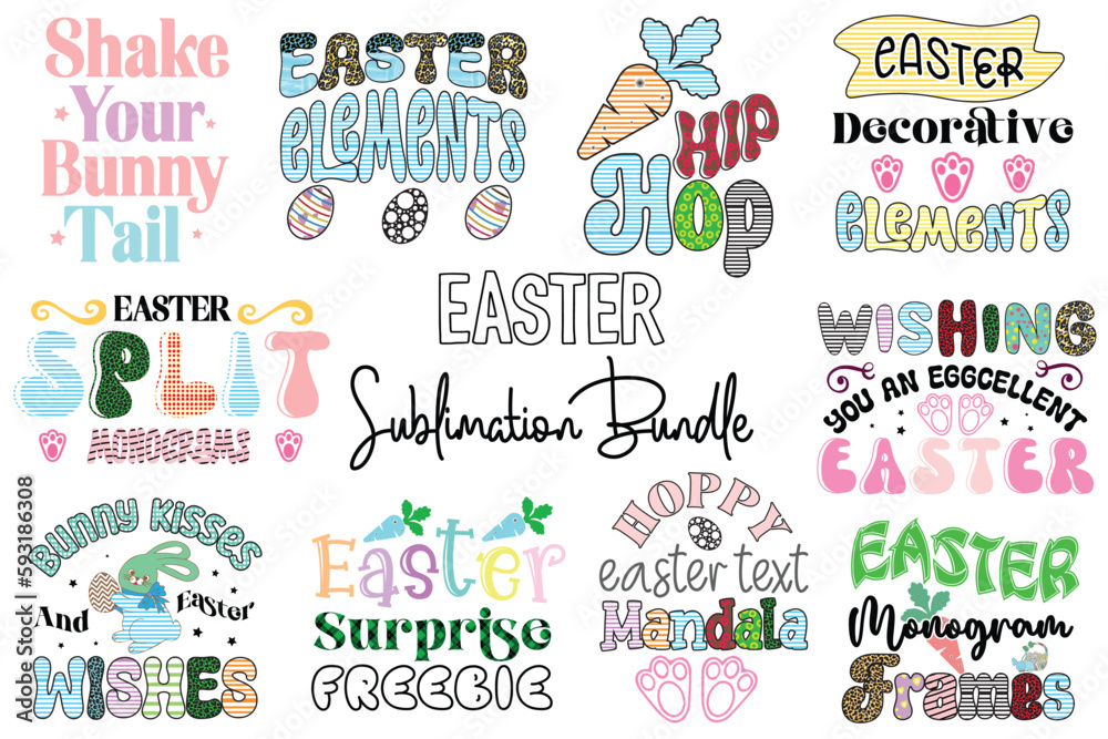 Fototapeta premium Easter Retro Design