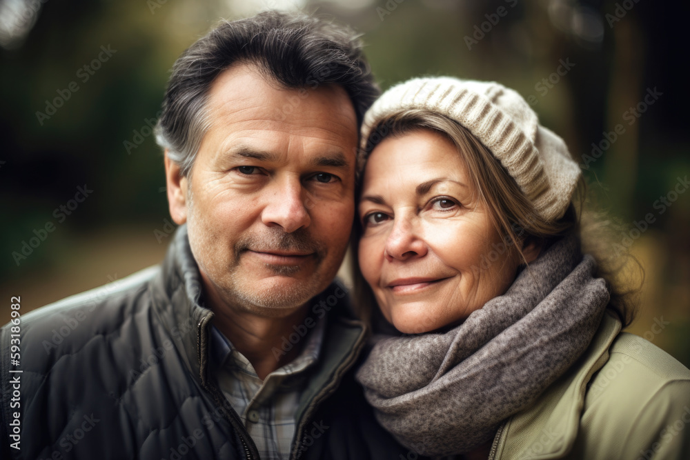 Portrait of an elderly couple AI generative art Portrait of an elderly couple AI generative art