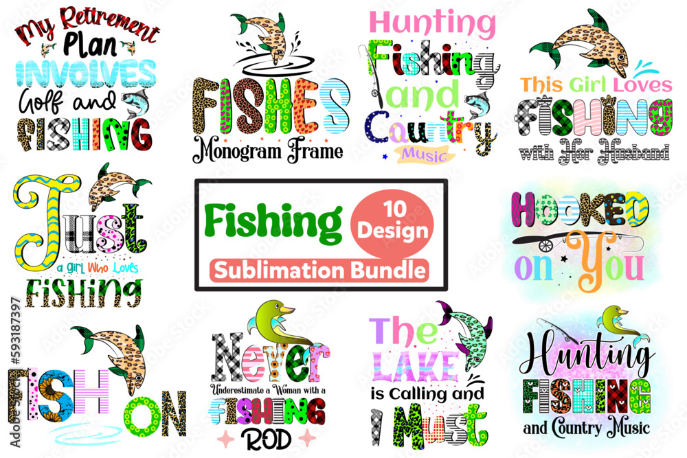 Fishing Sublimation Design 