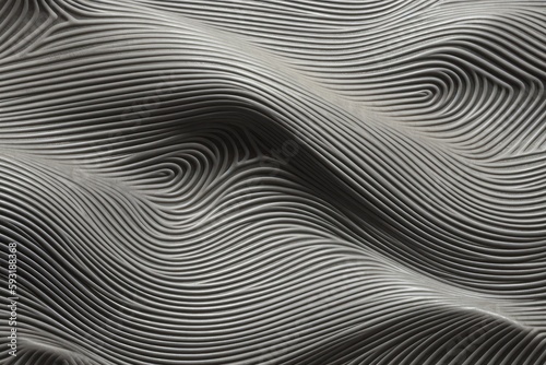 metallic silver backdrop with waves and lines. Generative AI