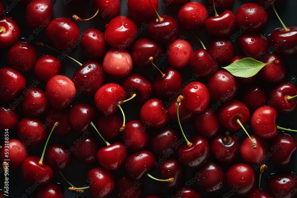 Fresh sweet cherry, ai generated, Generative AI Fresh sweet cherry, ai generated, Generative AI