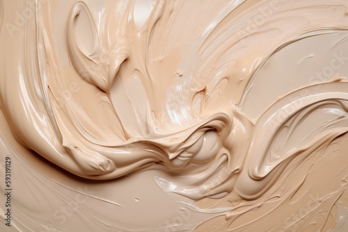  a close up of a chocolate swirl on a white background. generative ai