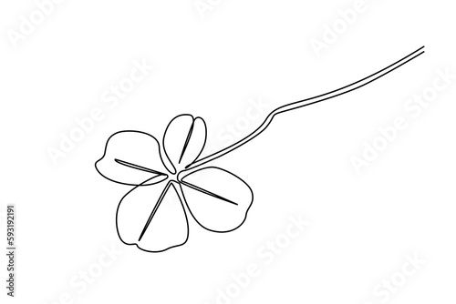 clover plant luck hope line art