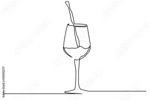 glass water alcohol fill up falling from the air