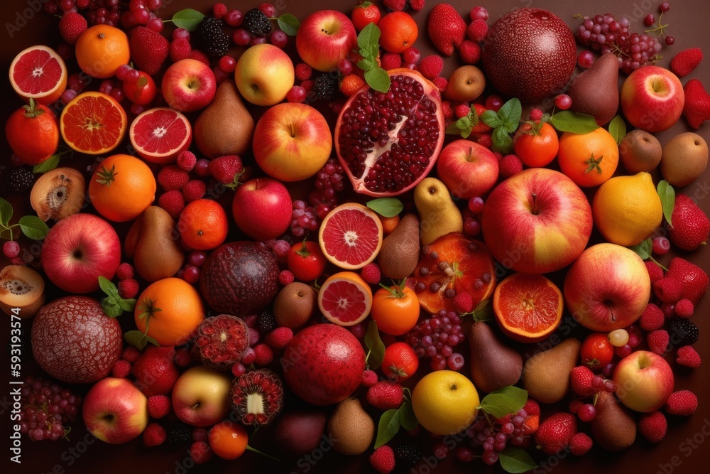 Fruits posters with water drops Fruits posters with water drops