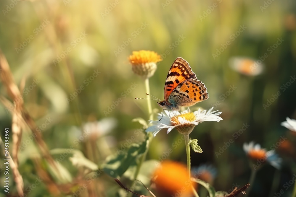 Beautiful colorful butterfly sitting on flower Beautiful colorful butterfly sitting on flower