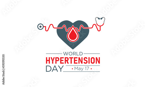 World Hypertension Day Is Observed Every Year On 17th May. Vector Template For Hypertension Day Awareness Banner.