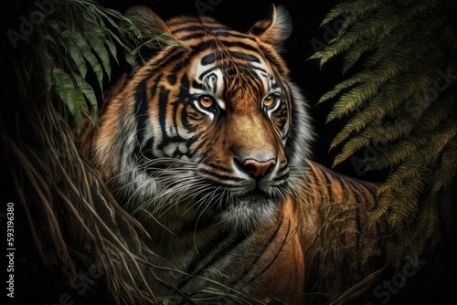 Sumatran Tiger indignant. Generative AI