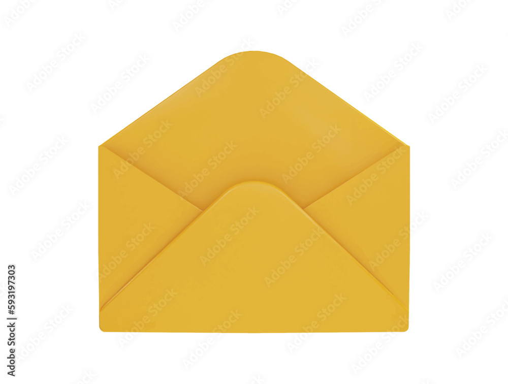Envelope icon 3d rendering vector illustration Envelope icon 3d rendering vector illustration